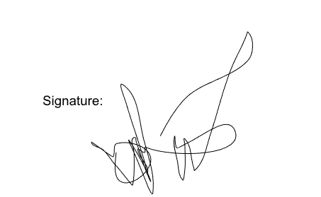 signature drawing will be inserted into google docs document on saving