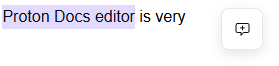 adding a comment in proton docs
