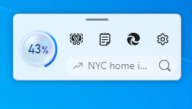 Toolbox can be pinned as a Desktop widget