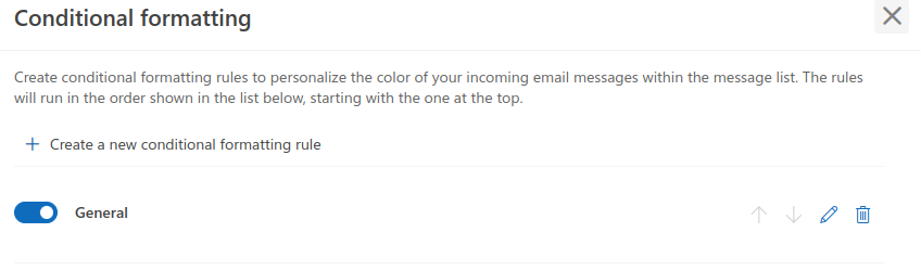 managing created conditional formatting rules