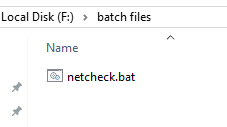 saving the batch file in windows