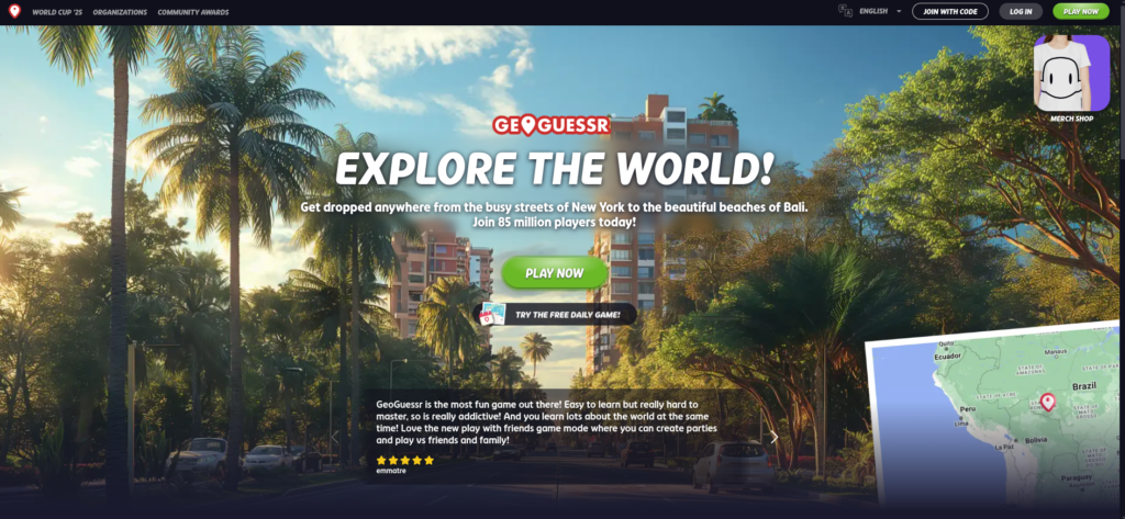 geoguessr homepage