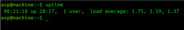 uptime command in linux