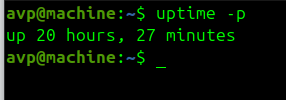 pretty format for uptime command