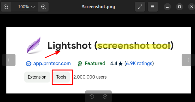 saved screenshot using lightshot