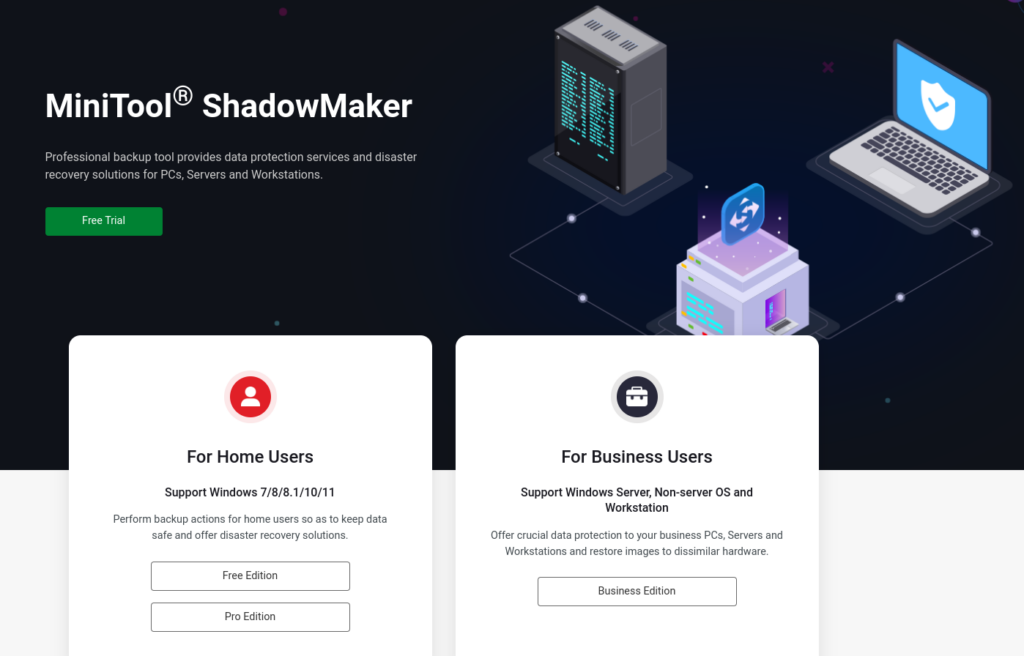 minitool shadowmaker versions