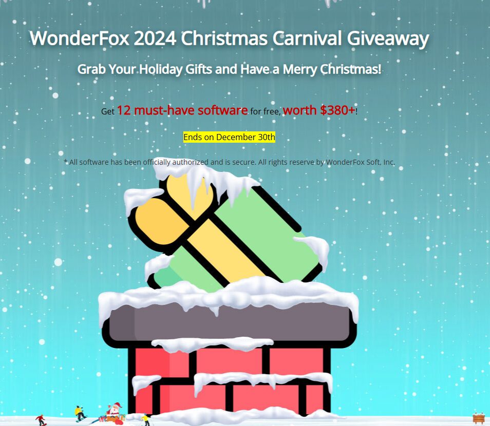 WonderFox's 2024 Christmas Carnival Round 2 giveaway page