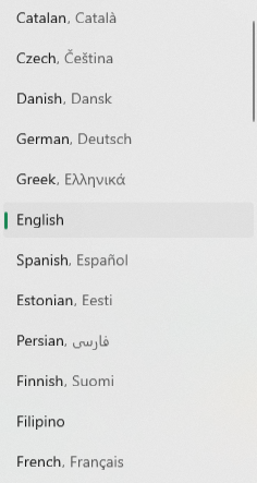 change the language in WhatsApp for Windows