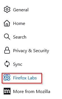 firefox labs