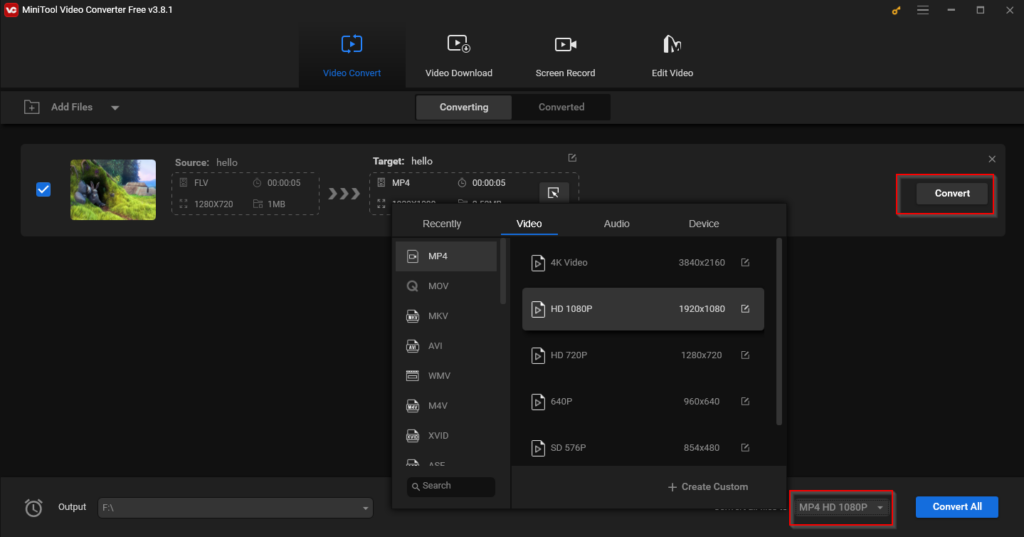 choose files for conversion in MiniTool Video Converter 3.8
