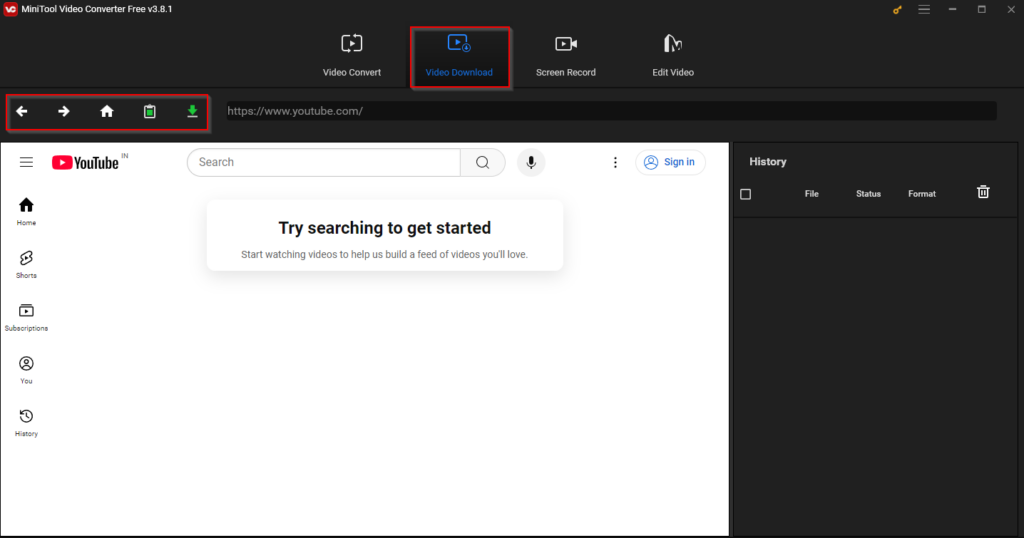 download online videos using MiniTool Video Converter 3.8